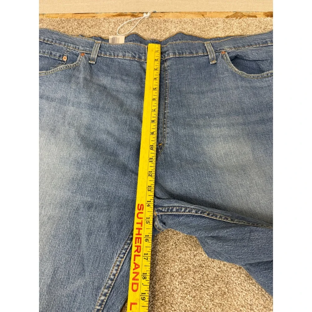 NEW Levis 559 Relaxed Straight Mens Blue Stretch Jeans 50x34 Irregular Workwear
